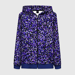 Женская толстовка на молнии Мелкая мозаика паттерн фиолетовый