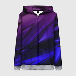 Женская толстовка на молнии Абстракция из градиента и линий