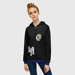 Толстовка на молнии женская GTA 5 logo, цвет: 3D-синий — фото 2