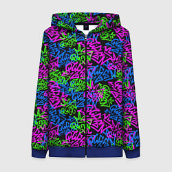 Женская толстовка на молнии Королева граффити