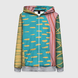 Женская толстовка на молнии Абстрактный пейзаж