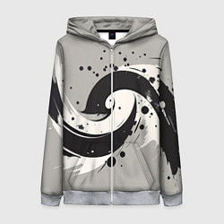 Женская толстовка на молнии Инь-янь абстракция - нейроарт