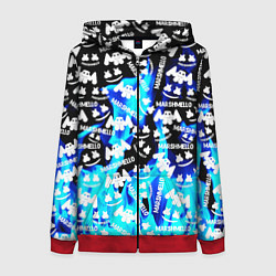 Женская толстовка на молнии Marshmello fire