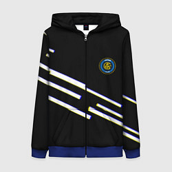 Толстовка на молнии женская Inter line fc, цвет: 3D-синий