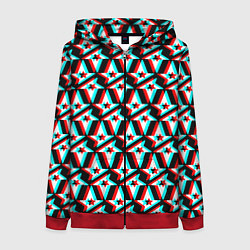 Женская толстовка на молнии Астралис глитч логотип