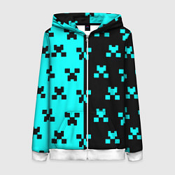Женская толстовка на молнии Minecraft pattern game