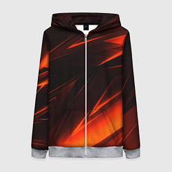Женская толстовка на молнии Geometry orange stripes