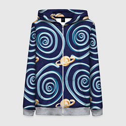 Женская толстовка на молнии Абстрактный 3D космос