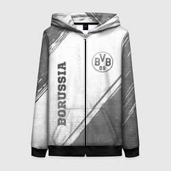 Женская толстовка на молнии Borussia - white gradient вертикально