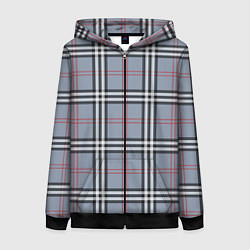 Женская толстовка на молнии Стильная клетка - шотландская