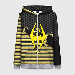 Женская толстовка на молнии Skyrim gold edinion