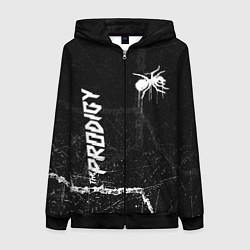 Толстовка на молнии женская The prodigy - паук, цвет: 3D-черный