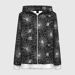 Женская толстовка на молнии Паутина - паттерн