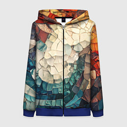 Женская толстовка на молнии Мозаика в виде плитки