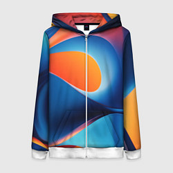 Женская толстовка на молнии Абстрактный геометрический градиент