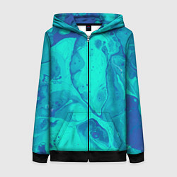 Женская толстовка на молнии Эффект размытых красок