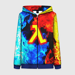 Толстовка на молнии женская Халф лайф огненный стиль, цвет: 3D-синий