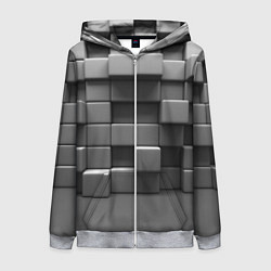 Женская толстовка на молнии Текстура кубы