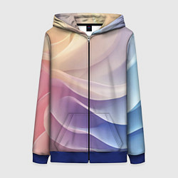 Женская толстовка на молнии Текстура с градиентом волны