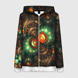 Женская толстовка на молнии Фрактальный узор абстрактный