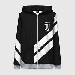 Толстовка на молнии женская Juventus line white, цвет: 3D-меланж