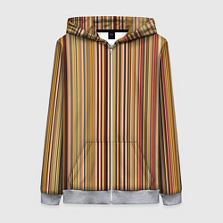 Женская толстовка на молнии Полосатость