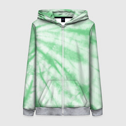 Толстовка на молнии женская Салатовый тай дай, цвет: 3D-меланж