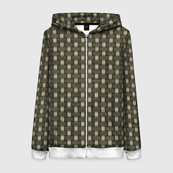 Толстовка на молнии женская Корзинка, цвет: 3D-белый