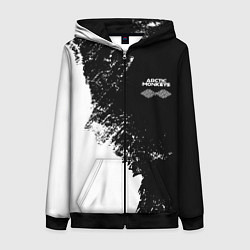 Толстовка на молнии женская Arctic Monkeys - лого, цвет: 3D-черный