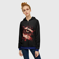 Толстовка на молнии женская Совух, цвет: 3D-синий — фото 2