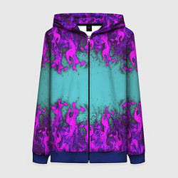 Женская толстовка на молнии Фиолетовое пламя