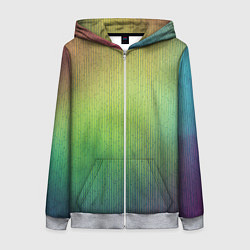 Женская толстовка на молнии Цветной металл с градиентом