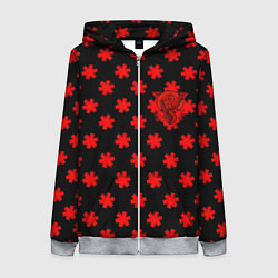 Женская толстовка на молнии Bullet for my valentine pattern