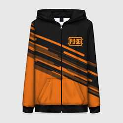 Толстовка на молнии женская PUBG geometry line, цвет: 3D-черный