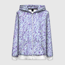 Женская толстовка на молнии Холодный сиреневый текстурированный