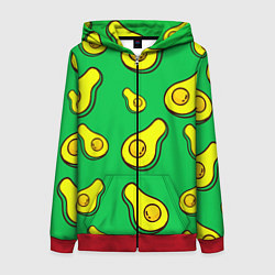 Женская толстовка на молнии Зеленый авокадо