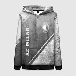 Женская толстовка на молнии AC Milan - grey gradient вертикально