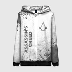 Женская толстовка на молнии Assassins Creed - white gradient вертикально