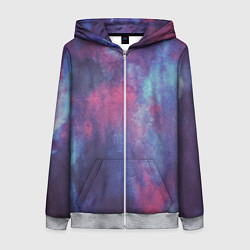 Женская толстовка на молнии Тай-дай космос