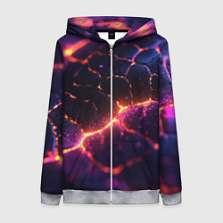 Женская толстовка на молнии Текстура вулкана