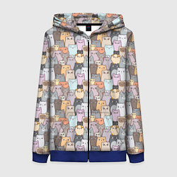 Женская толстовка на молнии Котики