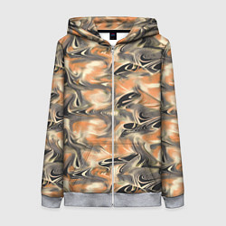 Женская толстовка на молнии Абстракция - закрученный узор