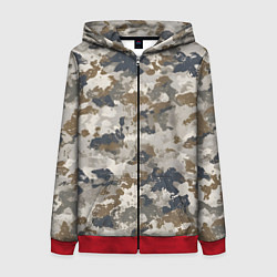 Женская толстовка на молнии Светлый камуфляж