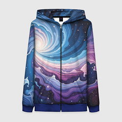 Женская толстовка на молнии Космическая волна