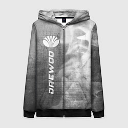 Толстовка на молнии женская Daewoo - grey gradient по-вертикали, цвет: 3D-черный