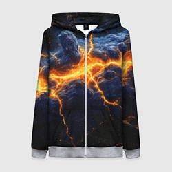 Женская толстовка на молнии Молнии в разбитом небе