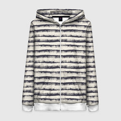 Женская толстовка на молнии Тёмные полосы на светлом