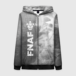 Толстовка на молнии женская FNAF - grey gradient по-вертикали, цвет: 3D-черный