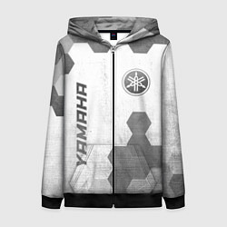 Толстовка на молнии женская Yamaha - white gradient вертикально, цвет: 3D-черный