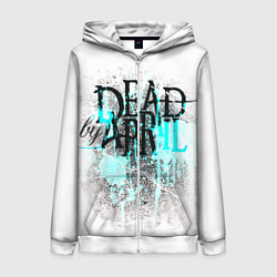 Толстовка на молнии женская Dead by april краски, цвет: 3D-белый